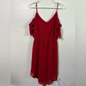 HeartSoul Vibrant Red Midi Dress